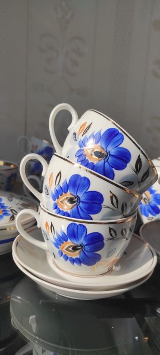 Чайный сервиз Полонского ФЗ на 12 персон расписной, отличный подарок