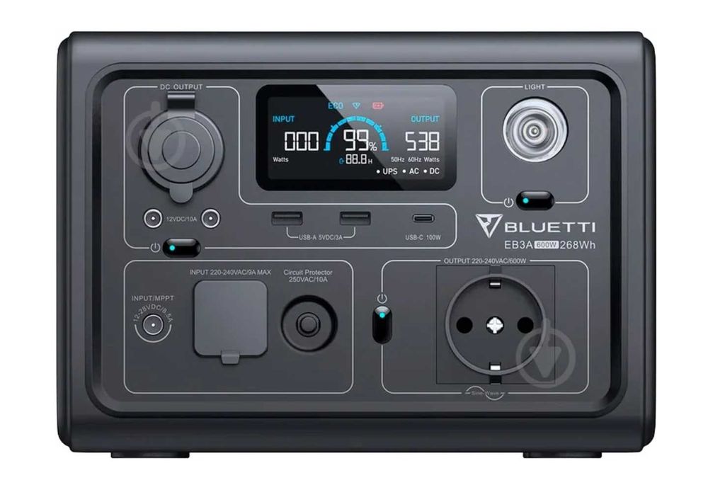 Зарядная станция/ Повербанк / гeнepaтop Bluetti EBЗA+solar panel PV120
