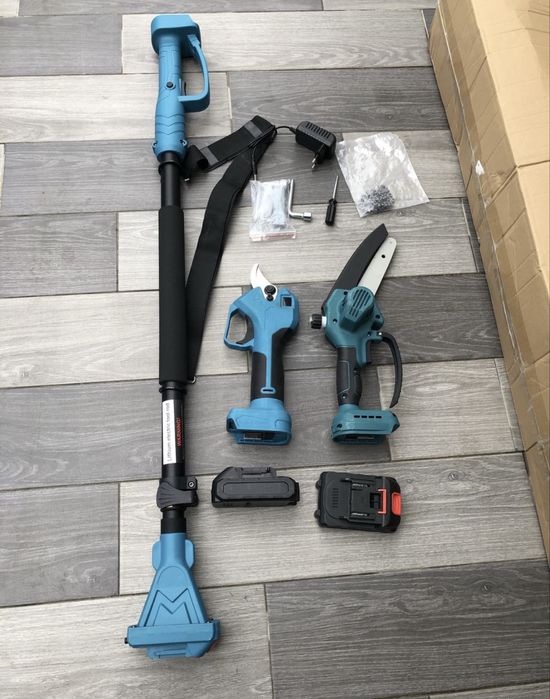 Акумуляторний набір 3в1 пила секатор штанга / 36v 4Ah/ набір 3в1