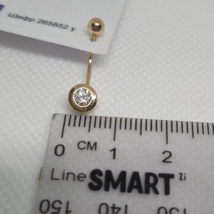 Пірсінг. З червоного та білого золота. Нові. Бред Онікс.