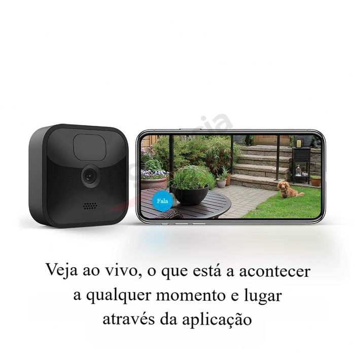 Câmara de Vigilância WiFi Sem Fios | Bateria Longa Duração|Alexa NOVO