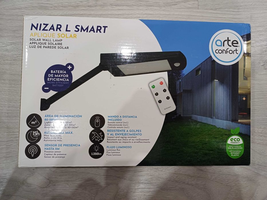 Aplique Solar Nizar Arte Confort  Novo