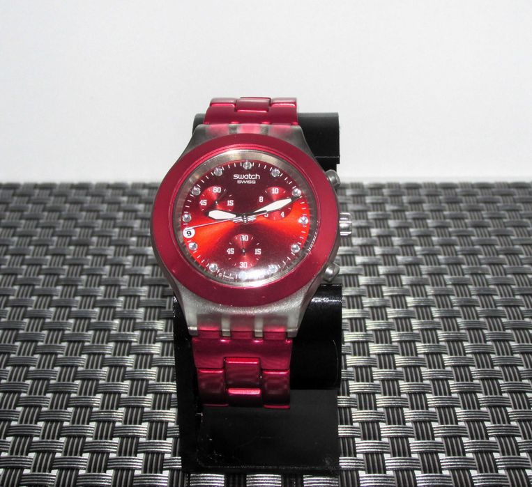 Swatch Full Blooded Sunset Unisex Chronograph Watch