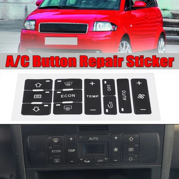Kit reparação de botões em vinil para audi A3 8L A2 para ac clima