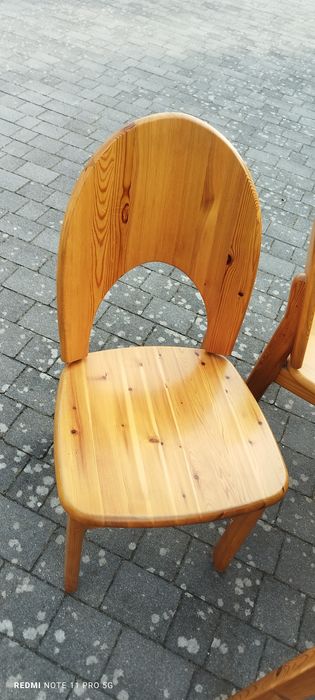 Stół drewniany Ikea + cztery krzesła