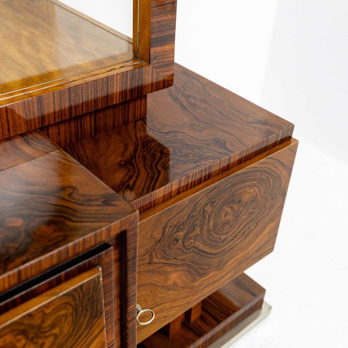 Serwantka Art Deco Kraków Witryna Orzech Palisander Mahoń Antyk Stara