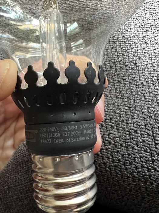 Lampa nad wyspę stół drewniana 4 zarowki IKEA ROLLSBO