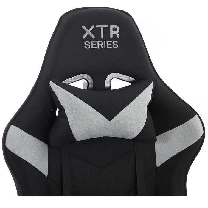 Fotel Gamingowy dla graczy tkanina EXTREME XTR Light Gray