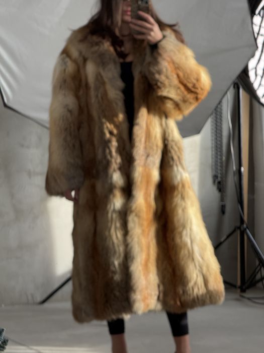 Шуба лисиця натуральна вінтаж 125см