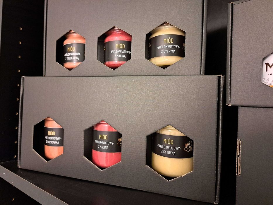 Prezent, miód z własnej pasieki, wielokwiatowy, owocowy