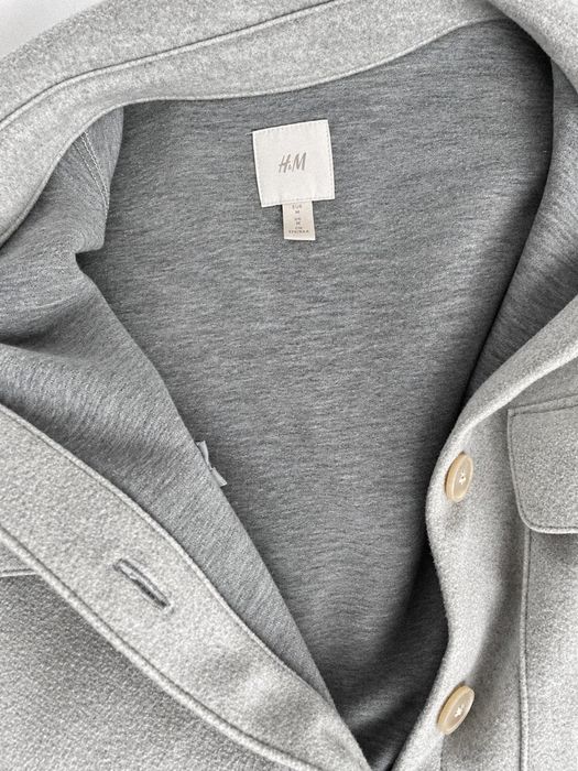 Жіноча сорочка-куртка H&M M/L oversize, сіра