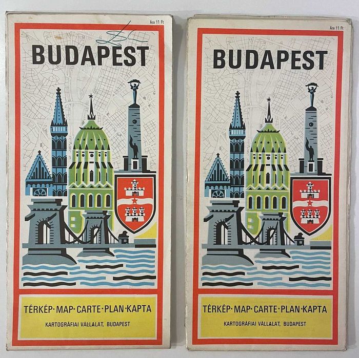 Mapa, plan miast Budapest Budapeszt z 1979 r.