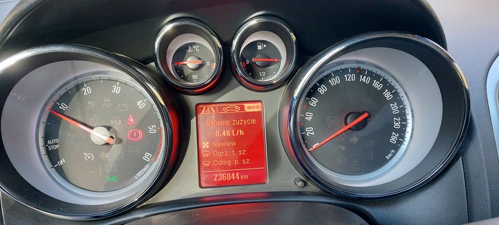 Opel Astra J po liftingu 1.6cdti 136kM emisja spalin EURO 6.