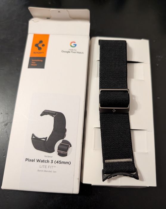 Ремінець Spigen Watch Band Lite Fit до Pixel Watch 3/4 45mm Black