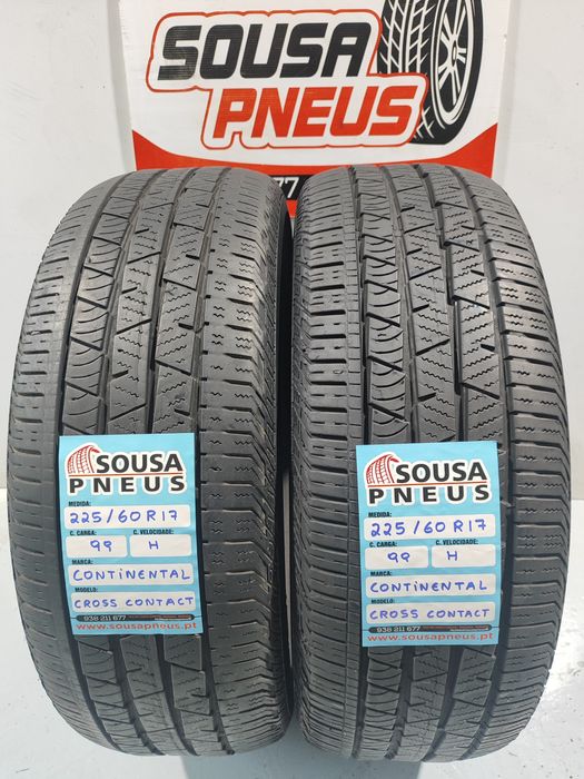2 pneus semi novos 225-60R17 Continental - Oferta dos Portes
