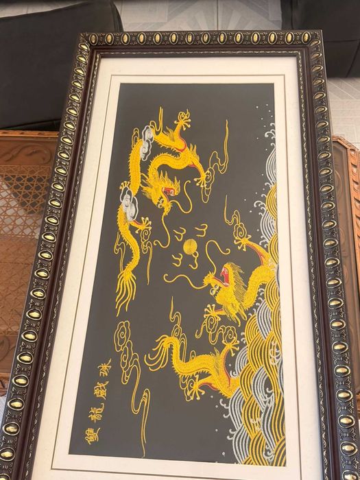 Quadro Decorativo Oriental – Dragões Chineses – 20€