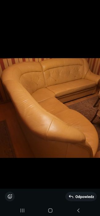 Narożnik skórzany plus fotel