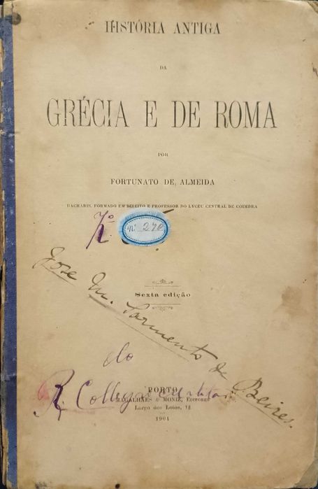 História Antiga da Grécia e de Roma - Fortunato de Almeida (1904)