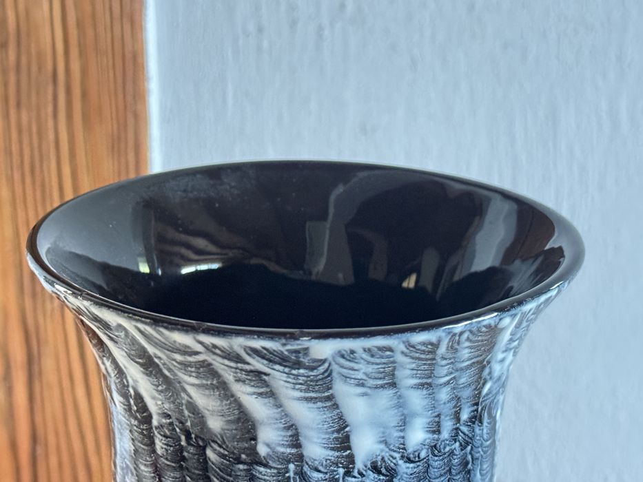 Stary Flakon Wazon ceramiczny Brabancja zaciekowy wzór retro PRL