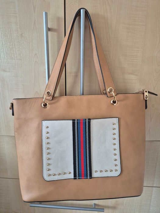 NOWA torba torebka Nobo shopperka długi pasek krótkie paski