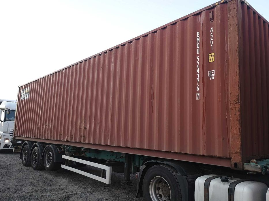 Kontener morski magazynowy 40 HC, 12 metrowy, podwyższany, używany