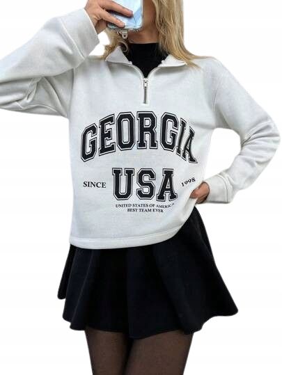 Shein bluza dresowa z nadrukiem z długim rękawem l ł6b