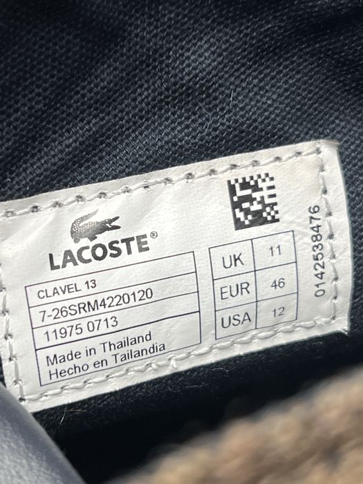 Високі кеди Lacoste розмір:46-30 см устілка шкіряні стан гарний
