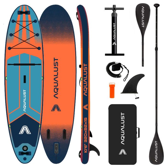 NEW AQUALUST SUP дошка САП доска 320/365см 2 ШАРИ борд board НОВА SUP дошка 2 шари слоя доска надувна Stand Up Paddle board борд SUB SAP надувная
