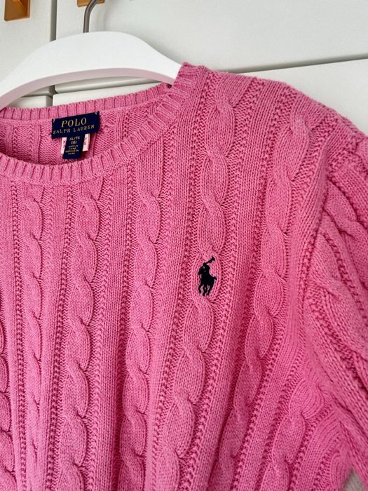 Polo Ralph Lauren camisola rosa cable knit 16 anos / S
