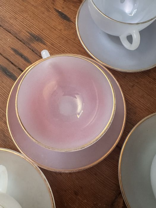 Vintage conjunto chavenas cafe antigas