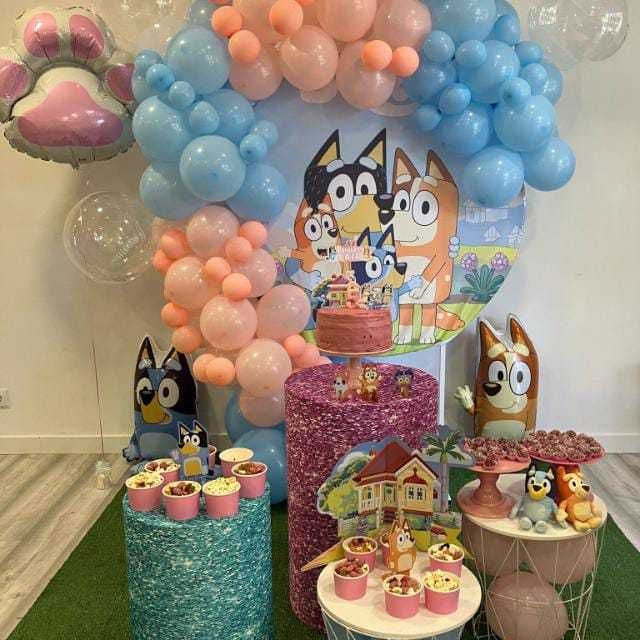 Capa para painel para festa da Bluey 130cm