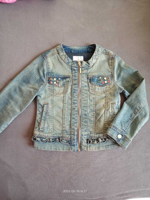 Katana bluza ramoneska dżinsowa kurtka Mayoral Chic 116 bdb