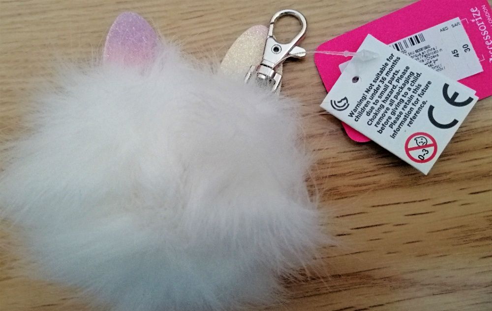 Porta-chaves com pompom Accessorize (Novo)