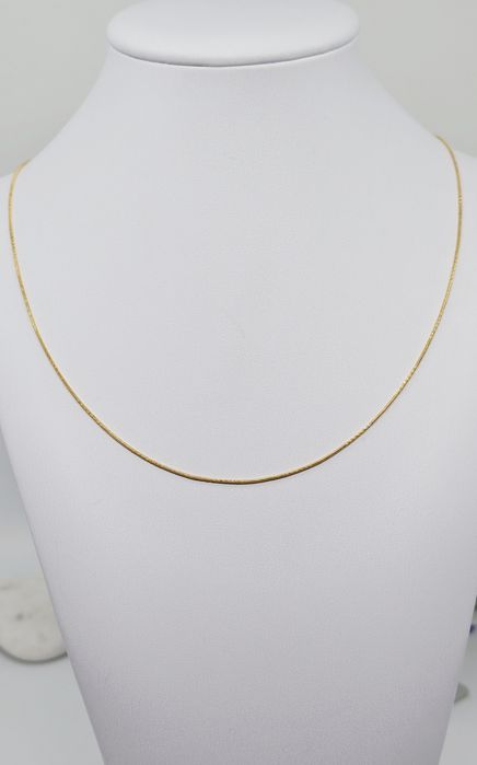 Złoty łańcuszek splot żmijka próba 585 14k