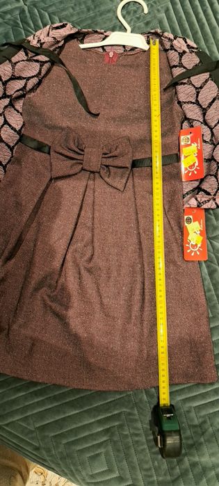 Sukienka fioletowa z bolerkiem r. 122