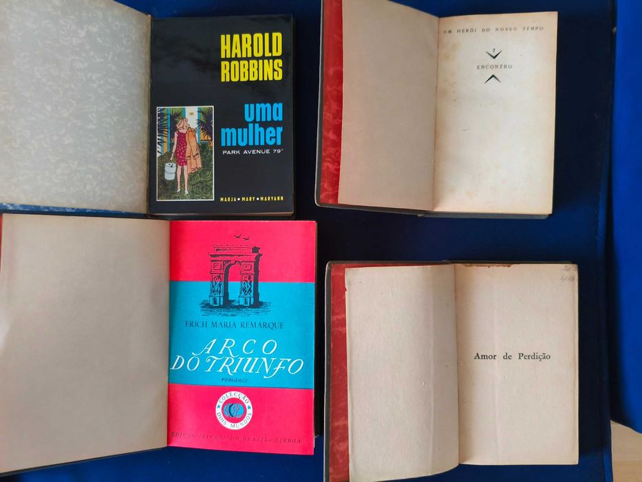 Lote 4 Livros Clássicos Universais Encadernação Rígida de Biblioteca Vintage