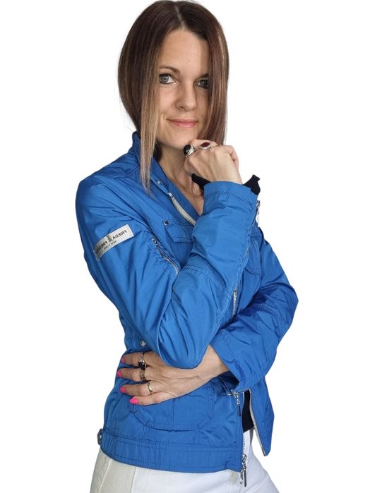 Cienka chabrowa kobaltowa kurtka Frieda&Freddies rozmiar m 38