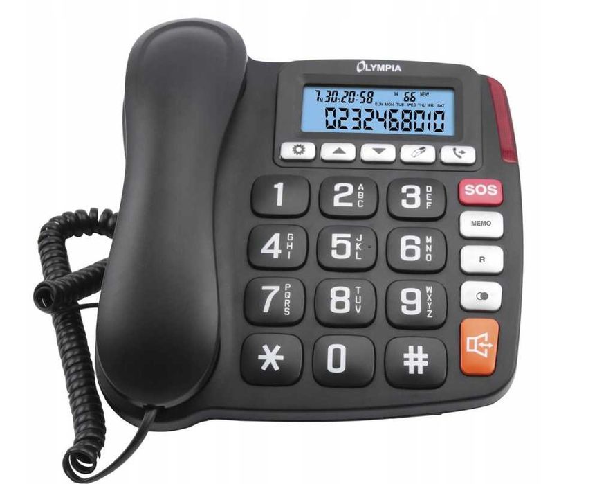 Telefon przewodowy stacjonarny Olympia 956646 duże przyciski