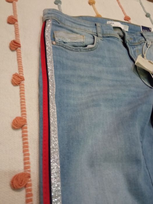 Jeansy skinny lampas Zara r.38 M nowe metki