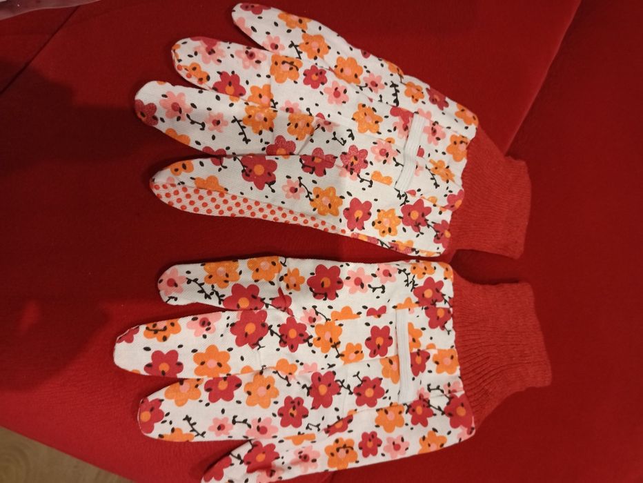 Rękawice ogrodowe damskie 3 pary