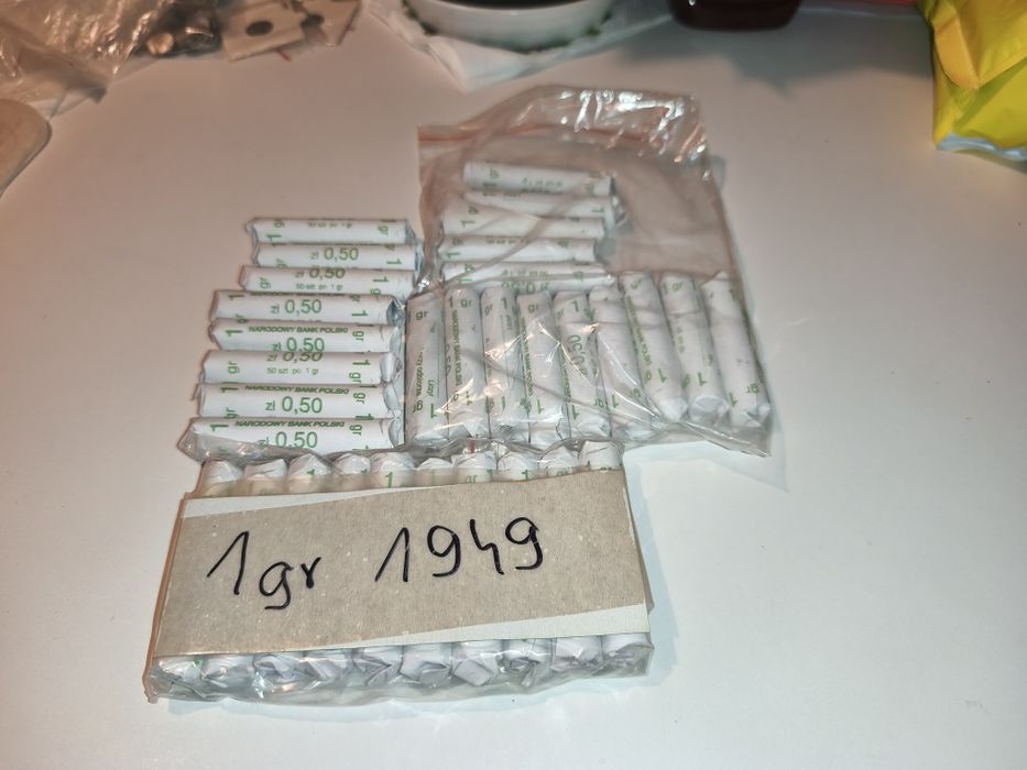 Rolka bankowa 1 grosz,1949 rok,3 rolki