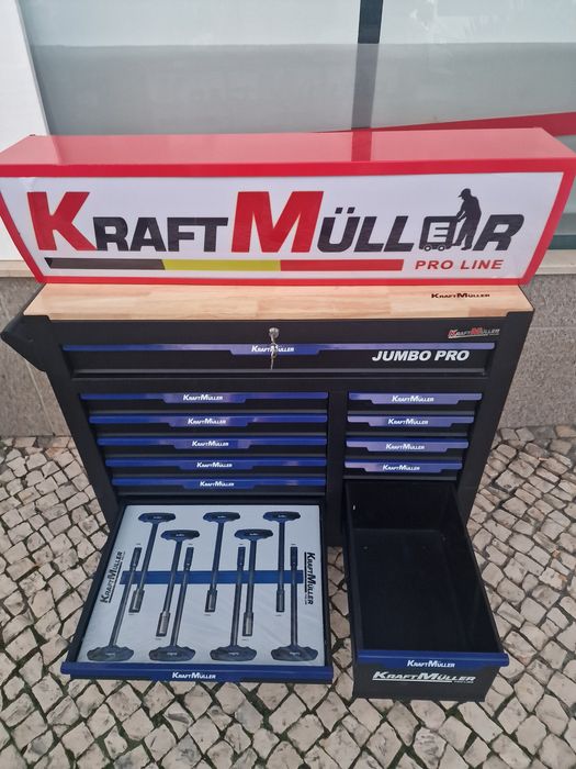 Carrinho de ferramenta XXXL JUMBO PRO 11 gavetas completas novo