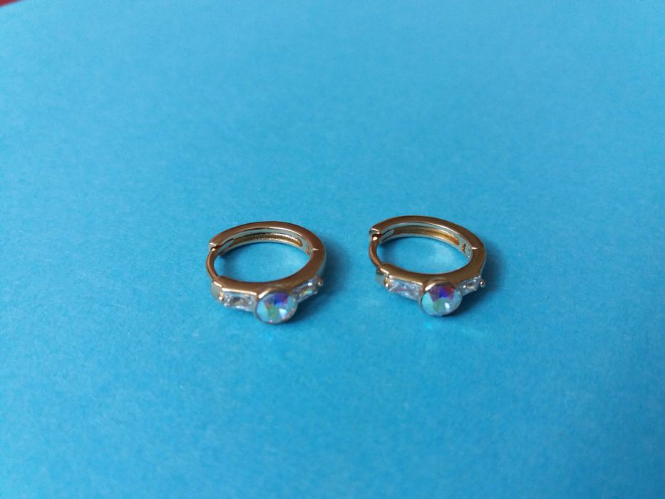 kolczyki kółka kryształ multi