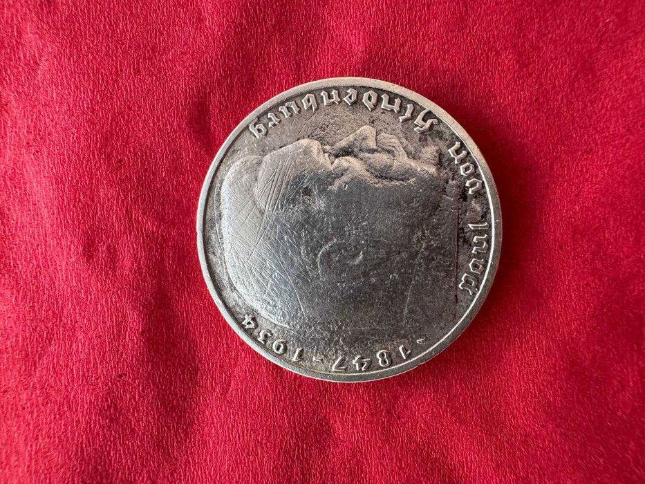 Монета 5 марок 1938 (Третий Рейх) Срібло