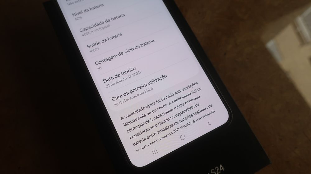 (Novo) Samsung Galaxy S24 (3 meses de uso, apenas 26x carregado)