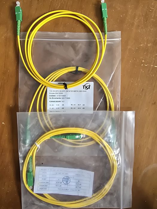 Patchcords fibra certificado