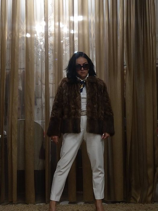 Casaco em pêlo verdadeiro de Vison