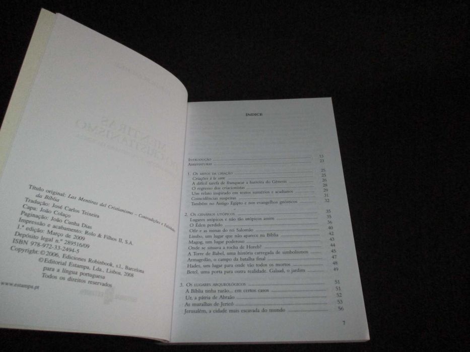 Livro Mentiras do Cristianismo Contradições e Falsidades da Bíblia