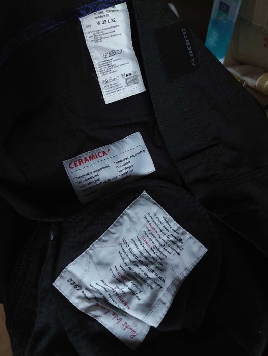 Джинсы (chino Alberto Ceramica Germany w32 stretch dark grey.