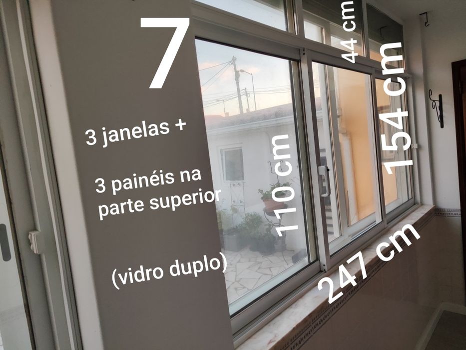 Janelas em caixilharia de alumínio. Inclui aros. Vários packs com vários preços.